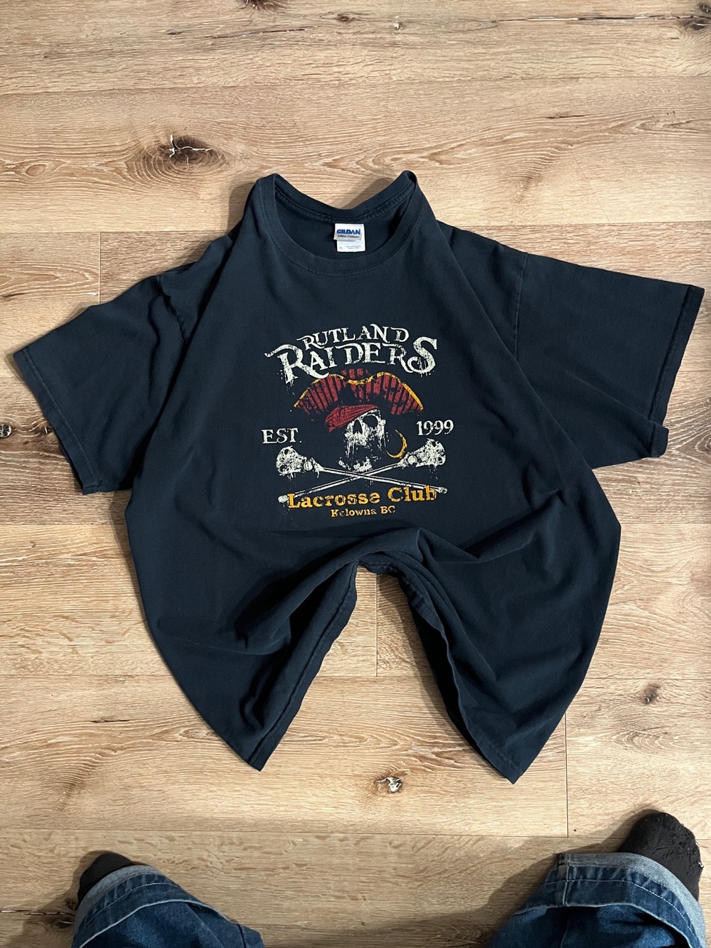 Gildan Black Rutland Raiders Lacrosse Club Graphic Tee